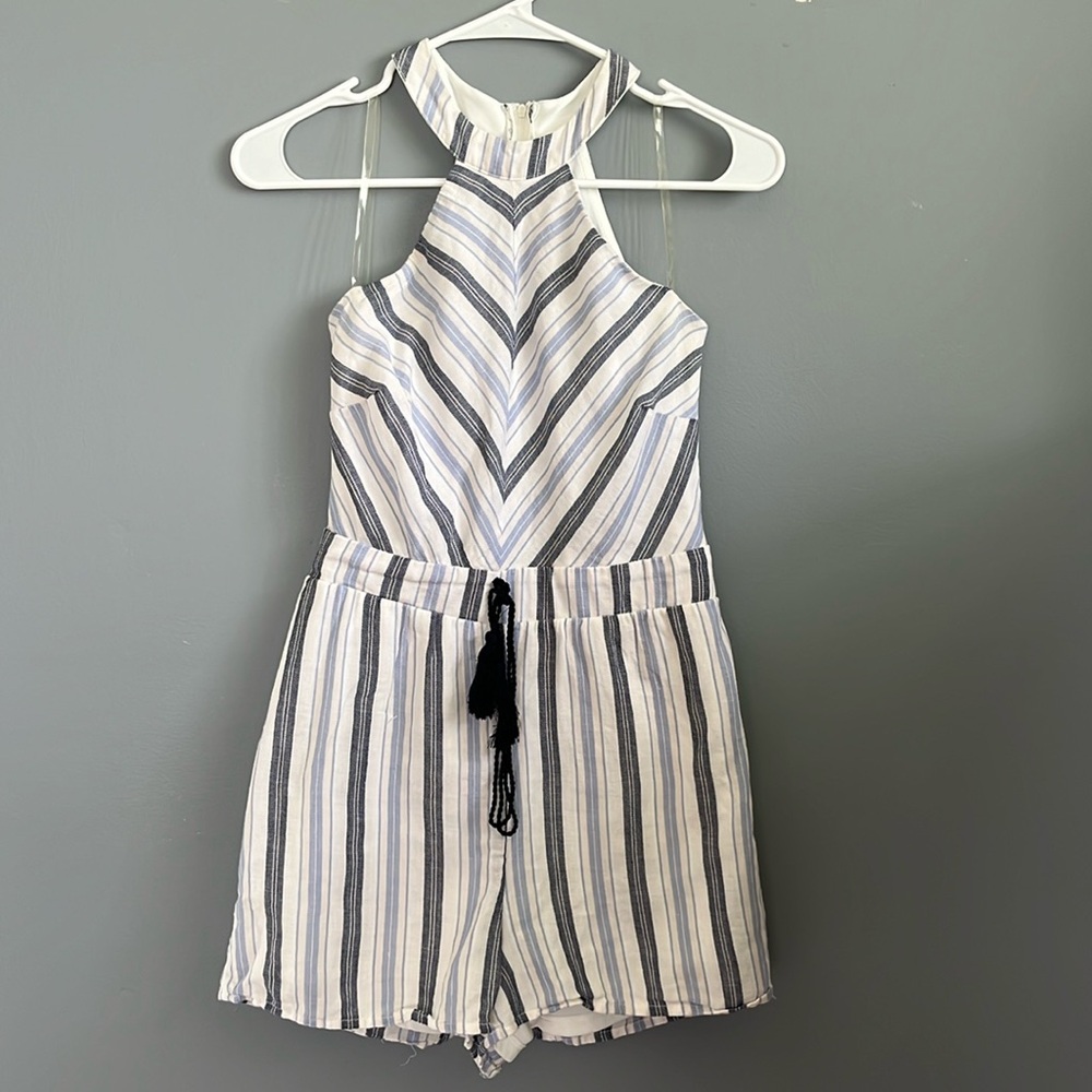 Striped Halter Romper